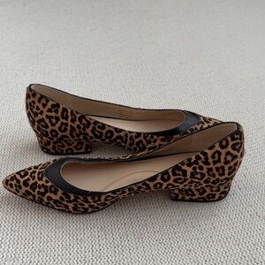 Cole Haan Vail Skimmer Flats Leopard Calf Hair Size 8.5